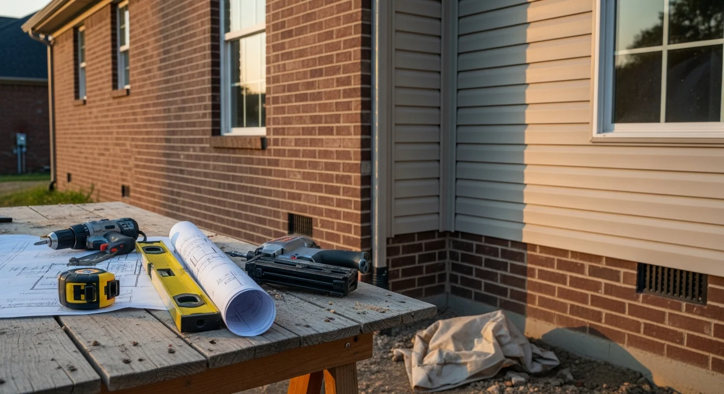 General contractor team at residential construction site in Kentucky
