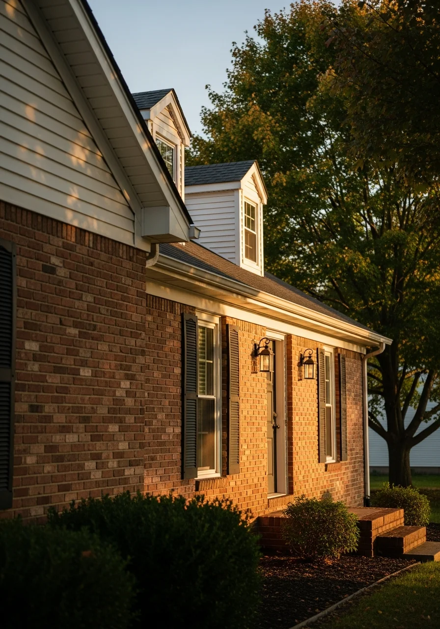 Detailed view of a Western Kentucky home exterior with local design elements and mature yard features.